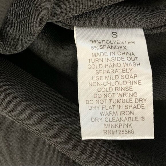 Revolve Mink Pink Women's Satin Mini Dress Stripes Short Sleeve Black White S - Picture 11 of 16